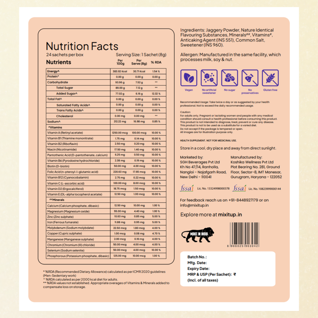 Creamy Vanilla Milk Mix